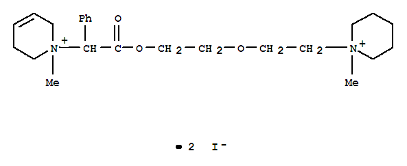 Pyridinium,1,2,3,6-tetrahydro-1-methyl-1-[2-[2-[2-(1-methylpiperidinio)ethoxy]ethoxy]-2-oxo-1-phenylethyl]-,iodide (1:2)