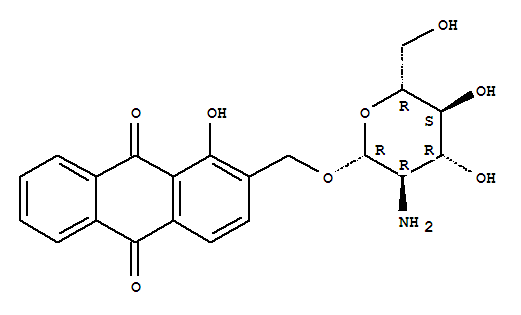 2-(((2-Amino-2-deoxy-beta-D-glucopyranosyl)oxy)methyl)-1-hydroxy-9,10-anthracenedione