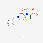 4-Acetyl-8-benzyl-1-thia-4,8-diazaspiro[4.5]-decane-3-carboxylic acid hydrochloride