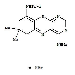 6H-Pyrimido[4,5-b][1,4]benzothiazine-4,9-diamine,7,8-dihydro-N4,7,7-trimethyl-N9-(1-methylethyl)-, hydrobromide (1:1)