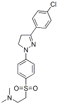 2-pyrazoline, 3-(p-chlorphenyl)-1-(p-(N,N-dimethyltauryl)phenyl