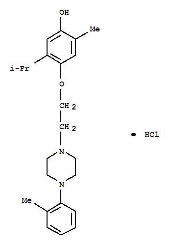 2-methyl-3-{1-[4-(2-methylphenyl)piperazin-1-yl]ethoxy}-5-(propan-2-yl)phenol hydrochloride (1:1)