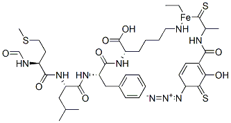 N-formyl-methionylleucyl-phenylalanyl-N(epsilon)-(2-(4-azidosalicylamido)ethyl-1,3-dithiopropionyl)lysine