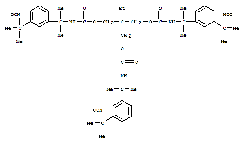 Carbamic acid,N-[1-[3-(1-isocyanato-1-methylethyl)phenyl]-1-methylethyl]-,C,C'-[2-ethyl-2-[[[[[1-[3-(1-isocyanato-1-methylethyl)phenyl]-1-methylethyl]amino]carbonyl]oxy]methyl]-1,3-propanediyl]ester