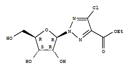 ethyl 5-chloro-2-beta-D-ribofuranosyl-2H-1,2,3-triazole-4-carboxylate