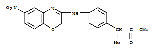 methyl 2-{4-[(6-nitro-2H-1,4-benzoxazin-3-yl)amino]phenyl}propanoate