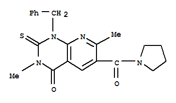 Pyrrolidine, 1-((1,2,3,4-tetrahydro-3,7-dimethyl-4-oxo-1-(phenylmethyl)-2-thioxopyrido(2,3-d)pyrimidin-6-yl)carbonyl)-