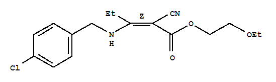2-ethoxyethyl (2Z)-3-[(4-chlorobenzyl)amino]-2-cyanopent-2-enoate