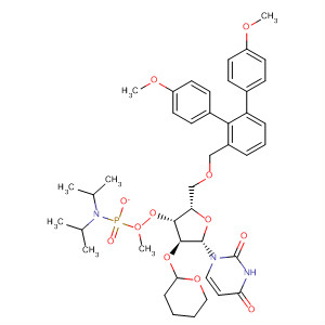 Uridine,5'-O-[bis(4-methoxyphenyl)phenylmethyl]-2'-O-(tetrahydro-2H-pyran-2-yl)-, 3'-[methyl bis(1-methylethyl)phosphoramidite]