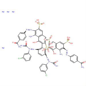 2,7-Naphthalenedisulfonic acid,3,3'-[1,4-phenylenebis[carbonylimino(3-chloro-4,1-phenylene)azo]]bis[5-amino-6-[[4-(aminocarbonyl)phenyl]azo]-4-hydroxy-, tetrasodium salt