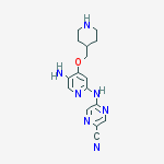 5-[[5-amino-4-(piperidin-4-ylmethoxy)pyridin-2-yl]amino]pyrazine-2-carbonitrile