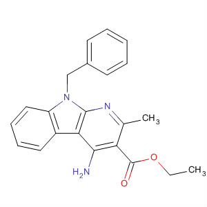 9H-Pyrido[2,3-b]indole-3-carboxylic acid,4-amino-2-methyl-9-(phenylmethyl)-, ethyl ester