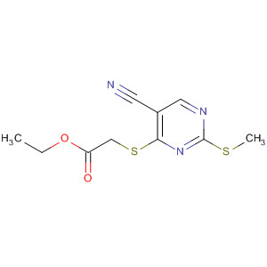 Acetic acid, [[5-cyano-2-(methylthio)-4-pyrimidinyl]thio]-, ethyl ester