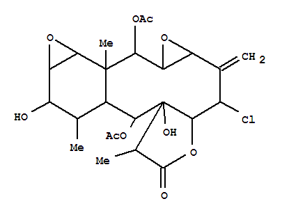 Oxireno[7,8]oxireno[3',4']benzo[1',2':4,5]cyclodeca[1,2-b]furan-2(3H)-one,4,8-bis(acetyloxy)-11-chlorotetradecahydro-3a,6-dihydroxy-3,5,7b-trimethyl-10-methylene-,[3R-(3R*,3aR*,4S*,4aS*,5R*,6R*,6aS*,7aR*,7bR*,8R*,8aR*,9aR*,11S*,11aR*)]-