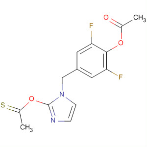 Ethanethioic acid,S-[1-[[4-(acetyloxy)-3,5-difluorophenyl]methyl]-1H-imidazol-2-yl] ester