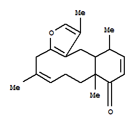 Benzo[4,5]cyclodeca[1,2-b]furan-9(7H)-one,4,8,8a,12,12a,13-hexahydro-1,5,8a,12-tetramethyl-, (5E,8aR*,12R*,12aS*)-(-)-