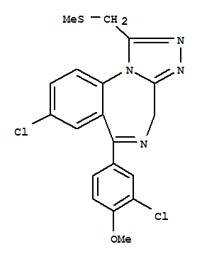 8-chloro-6-(3-chloro-4-methoxyphenyl)-1-[(methylsulfanyl)methyl]-4H-[1,2,4]triazolo[4,3-a][1,4]benzodiazepine