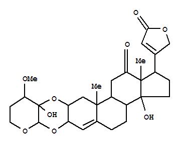 Carda-4,20(22)-dienolide,14-hydroxy-12-oxo-2,3-[(tetrahydro-3-hydroxy-4-methoxy-2H-pyran-3,2-diyl)bis(oxy)]-,[2a(2S,3S,4S),3b]-