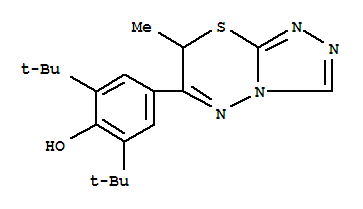 2,6-di-tert-butyl-4-(7-methyl-5H-[1,2,4]triazolo[3,4-b][1,3,4]thiadiazin-6(7H)-ylidene)cyclohexa-2,5-dien-1-one