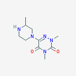 2,4-dimethyl-6-(3-methylpiperazin-1-yl)-1,2,4-triazine-3,5(2H,4H)-dione