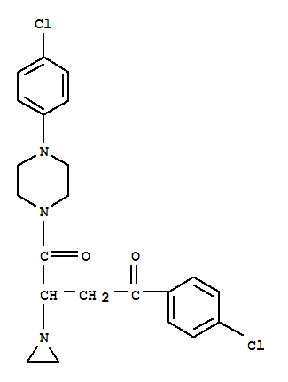 3-aziridin-1-yl-1-(4-chlorophenyl)-4-[4-(4-chlorophenyl)piperazin-1-yl]-4-oxobutan-1-one