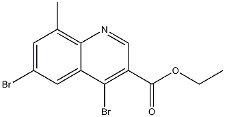 4,6-Dibromo-8-methylquinoline-3-carboxylic acid ethyl ester