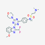 N-[4-[4-[2-(difluoromethyl)-4-methoxybenzimidazol-1-yl]-6-morpholin-4-yl-1,3,5-triazin-2-yl]phenyl]-2-(dimethylamino)ethanesulfonamide