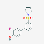 2-fluoro-4-(3-pyrrolidin-1-ylsulfonylphenyl)phenol