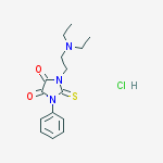 1-[2-(diethylamino)ethyl]-3-phenyl-2-thioxoimidazolidine-4,5-dione hydrochloride