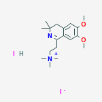 2-(6,7-dimethoxy-3,3-dimethyl-3,4-dihydroisoquinolin-1-yl)-N,N,N-trimethylethanaminium iodide hydroiodide