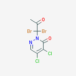 3(2H)-Pyridazinone, 4,5-dichloro-2-(1,1-dibromo-2-oxopropyl)-