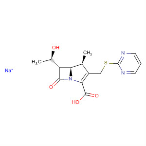 1-Azabicyclo[3.2.0]hept-2-ene-2-carboxylic acid,6-[(1R)-1-hydroxyethyl]-4-methyl-7-oxo-3-[(2-pyrimidinylthio)methyl]-,monosodium salt, (4S,5R,6S)-