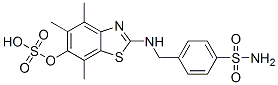 Benzenesulfonamide,  4-[[[4,5,7-trimethyl-6-(sulfooxy)-2-benzothiazolyl]amino]methyl]-