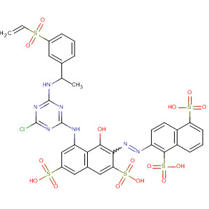 1,5-Naphthalenedisulfonic acid,2-[[8-[[4-chloro-6-[[3-(ethenylsulfonyl)phenyl]ethylamino]-1,3,5-triazin-2-yl]amino]-1-hydroxy-3,6-disulfo-2-naphthalenyl]azo]-