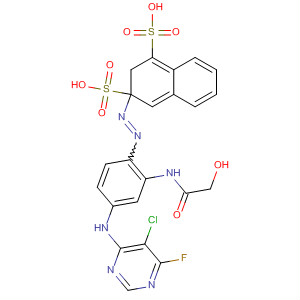 1,3-Naphthalenedisulfonic acid,3-[[4-[(5-chloro-6-fluoro-4-pyrimidinyl)amino]-2-[(2-hydroxyacetyl)amino]phenyl]azo]-