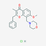 2-benzyl-7-methoxy-3-methyl-8-(morpholin-4-ylmethyl)-4H-chromen-4-one hydrochloride