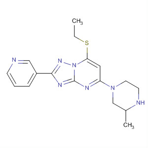 [1,2,4]Triazolo[1,5-a]pyrimidine,7-(ethylthio)-5-(3-methyl-1-piperazinyl)-2-(3-pyridinyl)-