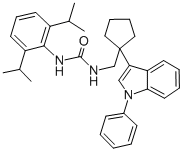 N(sup 1)-(2,6-diisopropylphenyl)-N(sup 2)-(1-(1-phenyl-3-indolyl)cyclo pentylmethyl)urea