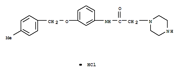 2-(4-{3-[(4-methylbenzyl)oxy]phenyl}piperazin-1-yl)acetamide hydrochloride (1:1)
