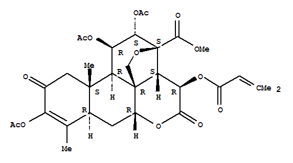 methyl (11beta,13beta,15beta)-3,11,12-tris(acetyloxy)-15-[(3-methylbut-2-enoyl)oxy]-2,16-dioxo-13,20-epoxypicras-3-en-21-oate