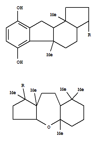 Cyclopenta[a]fluorene-6,9-diol,3-(dodecahydro-1,4a,8,8,10a-pentamethyl-1H-benzo[b]cyclopent[f]oxepin-1-yl)-1,2,3,3a,4,5,5a,10,10a,10b-decahydro-5a,10b-dimethyl-,[1a(3R*,3aR*,5aS*,10aS*,10bR*),3aa,4ab,8aa,10ab]-