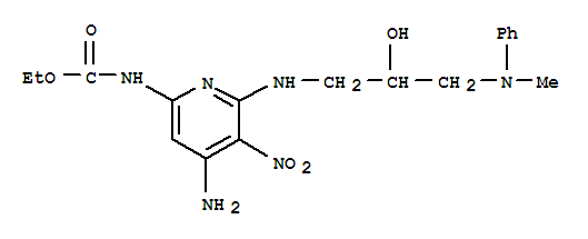 ethyl [4-amino-6-({2-hydroxy-3-[methyl(phenyl)amino]propyl}amino)-5-nitropyridin-2-yl]carbamate