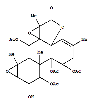 6H-Oxireno[c]oxireno[5',6']benzo[1',2':4,5]cyclodeca[1,2-b]furan-1(12aH)-one,6,7,8,11-tetrakis(acetyloxy)-2a,5,7,7a,8,9,9a,10a,10b,11-decahydro-9-hydroxy-4,7a,10a,12a-tetramethyl-,[2aS-(2aR*,3Z,6R*,7S*,7aR*,8S*,9R*,9aR*,10aS*,10bR*,11R*,11aR*,12aS*)]-