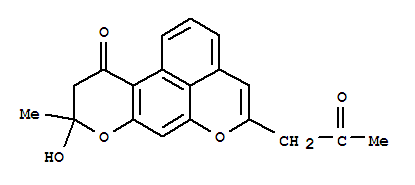 11H-Pyrano[2',3':3,4]naphtho[1,8-bc]pyran-11-one,9,10-dihydro-9-hydroxy-9-methyl-5-(2-oxopropyl)-