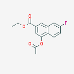 2-Naphthalenecarboxylic acid, 4-(acetyloxy)-7-fluoro-, ethyl ester