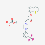 1-(3,4-dihydro-2h-thiochromen-8-yloxy)-3-[4-[3-(trifluoromethyl)phenyl]piperazin-1-yl]propan-2-ol;oxalic Acid