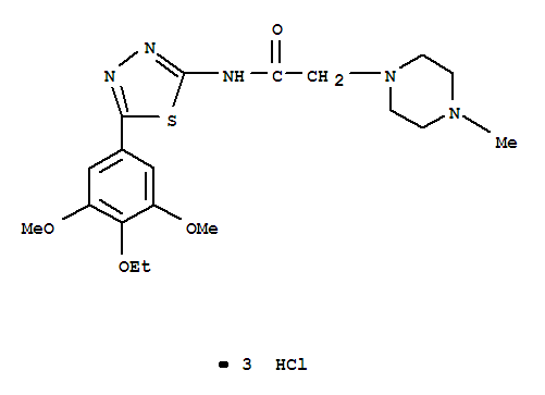N-[5-(4-ethoxy-3,5-dimethoxyphenyl)-1,3,4-thiadiazol-2-yl]-2-(4-methylpiperazin-1-yl)acetamide trihydrochloride