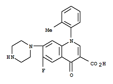 3-Quinolinecarboxylic acid, 6-fluoro-1,4-dihydro-1-(2-methylphenyl)-4- oxo-7-(1-piperazinyl)-