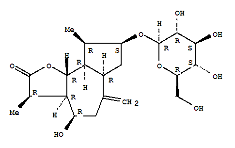 Azuleno[4,5-b]furan-2(3H)-one,8-(b-D-glucopyranosyloxy)decahydro-4-hydroxy-3,9-dimethyl-6-methylene-,[3R-(3a,3ab,4a,6ab,8a,9a,9ab,9ba)]-