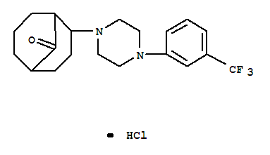 2-{4-[3-(trifluoromethyl)phenyl]piperazin-1-yl}bicyclo[3.3.1]nonan-9-one hydrochloride (1:1)